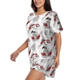 thumbnail image 2 of Kdxio Koi Fish Print Pajamas Sets for Women Short-Sleeved Pjs with Lounge Shorts Two Piece Sleepwear S-4XL, 2 of 9