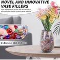 thumbnail image 3 of 1 LB Mixed Color Flat Glass Beads, 160-180PCS Small Glass Marbles, Mini Flat Round Pebbles for Vase Filler and Floral, Fish Tank Rocks Decorative Gemstones for Home and Aquarium Décor, 3 of 6