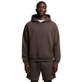 thumbnail image 2 of Heavy Weight Pullover Hoodie & 5" Fleece Short Set-BROWN-Large, 2 of 5