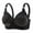 Blue, variant on SMihono Women's No Underwire Plaid Push-Up Everyday Bras Full Coverage Comfort Adjustable Strap Wireless Tshirt Bra Brown 38