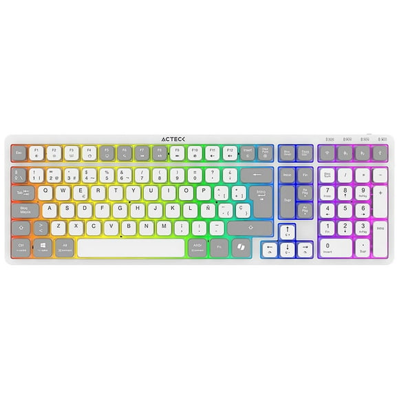 Teclado Multidispositivo ACTECK TECHNO PRO TI790 Mecanico Inalambrico USB 2.4Ghz + BT 5.0 RGB