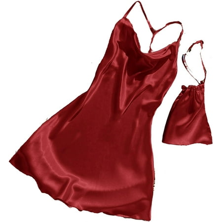 

Sexy Cami Strap Slip Dress Sleeveless Red Plus Size Nightgowns & Sleepshirts (Women s)