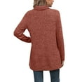 thumbnail image 4 of Baqcunre Women's Sweaters Womens Tunic Tops Turtleneck Long Sleeve Side Split High Low Lightweight Sweaters Workout Tops Plus Size Tops Red 1 XL, 4 of 5