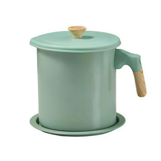 Multi-purpose Oil Can Large Capacity Residue Filter Oil Can Non-slip Stainless Steel Kitchen Drain Oil Storage Pot with Fine Mesh Filter for Home Kitchen Indoor