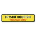 thumbnail image 2 of World Class Skiing Novelty Sign, Metal Wall Decor - 4x18 inches, 2 of 4