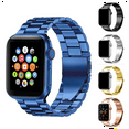 thumbnail image 7 of IBEAR Compatible with Apple Watch Band 45mm 44mm 42mm Silver Men Bracelet Strap, Stainless Steel iWatch Band Replacement for Apple Watch Series 8/76/5/4/3/2/1 Men Women Wristband, 7 of 7