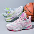 thumbnail image 4 of Bolognifi Men's Basketball Shoes High-Top Volleyball Non-Slip Lightweight Indoor Outdoor Sport Sneakers Fans - GREENPINK_4, 4 of 7