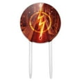 thumbnail image 1 of Acrylic The Flash TV Series Lightning Streak Cake Topper Party Decoration for Wedding Anniversary Birthday Graduation, 1 of 7
