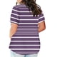 thumbnail image 2 of Plus Size Mujeres Blusas Cuello en V Casual Suelto Verano Blusa de Manga Corta para el Uso Diario Y Casual, 2 of 5