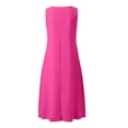 thumbnail image 5 of Homenesgenics Spring Dresses for Women 2026 Plus Size Trendy Women's Casual Dress Gradual Sleeveless Neck V-Neck Long Dress Pink M, 5 of 5