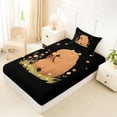thumbnail image 4 of Erosebridal Capybara Twin Sheet Sets,Rustic Plant Colorful Cute Flowers Bedding For Girls Kids 3-Piece, 4 of 6