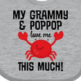 thumbnail image 4 of Inktastic Grammy and Poppop Grandson Boys Baby Bib, 4 of 4