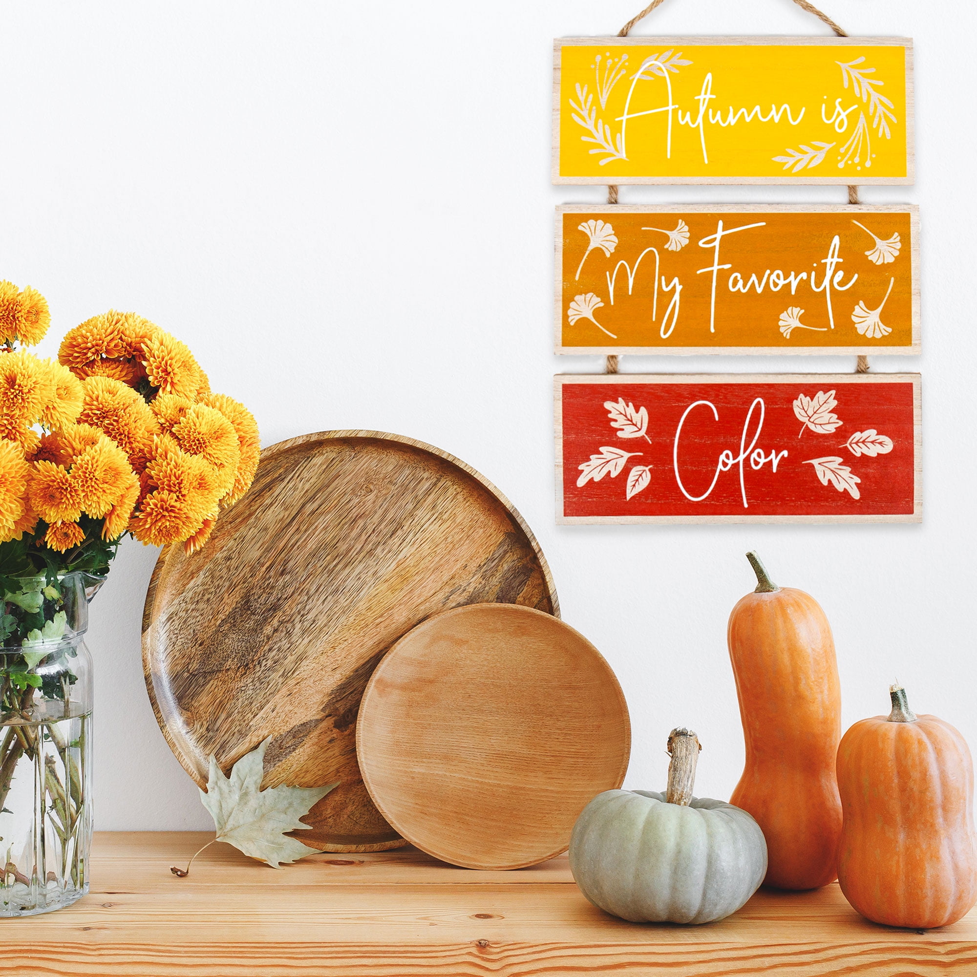 Way to Celebrate Autumn Wood Plank Sign