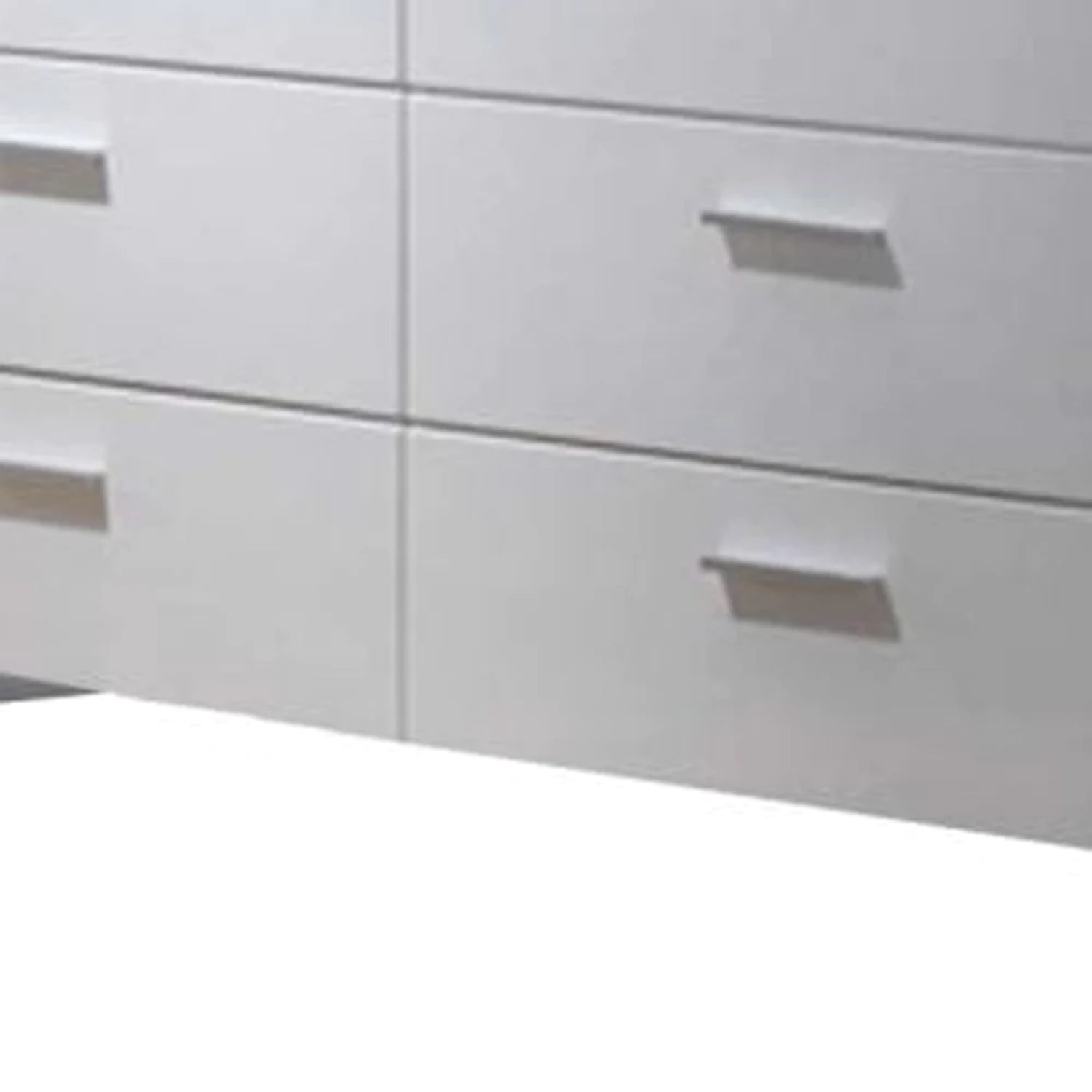 63 White Six Drawer Double Dresser