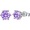 Arctic Purple, variant on 18K White Golden Plated Sparkling Moissanite jewelry 925 Sterling Silver Hypoallergenic 6-Prong Multi-Color Simulated Diamond Stud Earrings for Women/Men 4-9mm 0.6/1/2/4/6CT