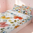 thumbnail image 2 of Erosebridal Princess Butterfly Zipper Twin Comforter Sets with Fitted Sheet and 2 Pillowcases, Chic Wildlife Zipper Bedding Set, Stars Reversible, Soft Pastel, Stars Reversible, 2 of 7