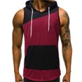 thumbnail image 4 of Aayomet Débardeurs pour Hommes Débardeurs à Capuche Sans Manches Gym Chandails à Capuchon Musculation T-Shirts Coupés (Rouge, TG), 4 of 4