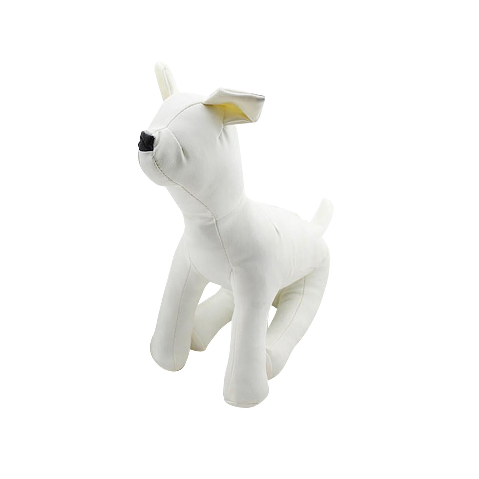 PU Leather Dog Mannequin Pet Supplies Soft Pet Display Mannequin S Size White