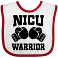 thumbnail image 3 of Inktastic Nicu Warrior Baby Boy Boys Baby Bib, 3 of 4