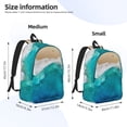 thumbnail image 3 of Rateoe Beach Pattern Canvas College Laptop Backpack,Travel Daypack,Durable Rucksack Travel Notebook Bag School Backpack Book Bag for Men Women-Medium, 3 of 7