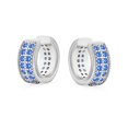thumbnail image 2 of Bling Jewelry Womens Minimalist Pave CZ Band Cartilage Ear Cuffs Clip Wrap Earrings Sterling Silver, 2 of 4