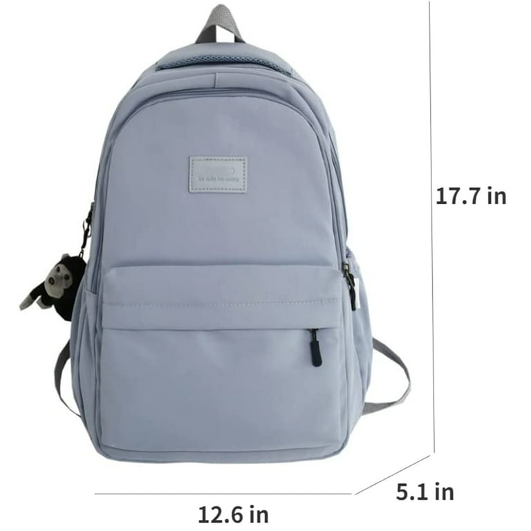 Laidan Korean Nylon Backpack Teenage College School Bag -Pink, Girl's, Size: Large