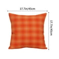 thumbnail image 3 of Aufmer 1 Pcs Decorative Woven Pillow Cover - Premium Linen Fabric Square Cushion Case 17.72x17.72in, Plaid Design for Home Decor(Orange), 3 of 6