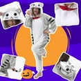 thumbnail image 3 of Veyryth Unisex Cheese Cat Adult Onesie Pajamas, Polar Fleece Animal Pajamas，One-Piece Sleepwear for Men and Women Size M, 3 of 7