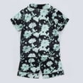thumbnail image 3 of Toddler Girls Satin Pajama Set Short Sleeved Shirt Shorts Cartoon Sleepwear Outfits Pj's, 3 of 3
