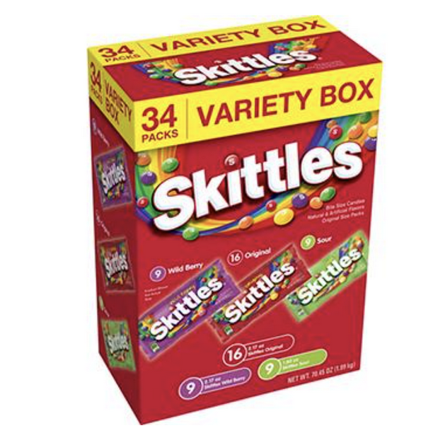 Skittles Variety Pack, 34 ct.
