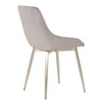 thumbnail image 6 of Heidi Gray Velvet Dining Accent Chair with Chrome Metal Legs, 6 of 8