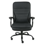 Boss Office Products Big and Tall Double Plush Caressoftplus Vinyl Office Chair, Black