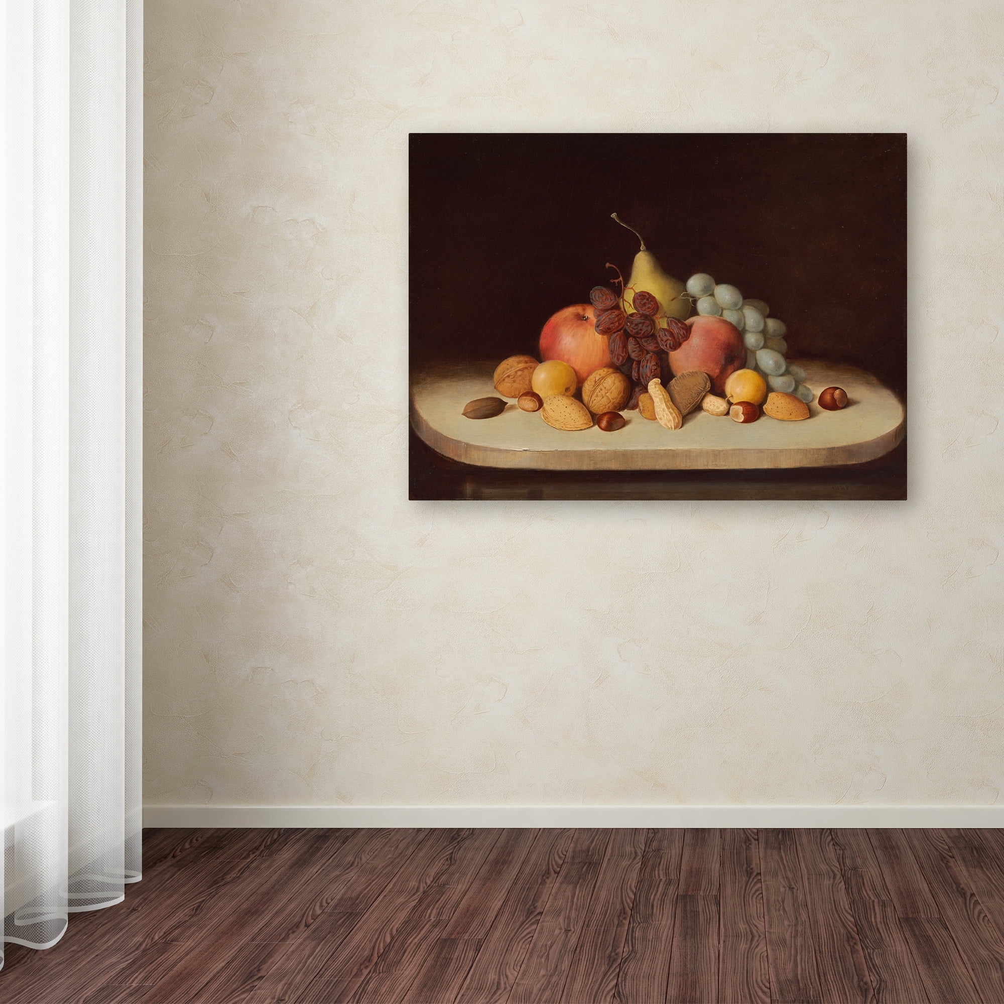 Trademark Fine Art 'Still Life With Fruit And Nuts' Canvas Art by Robert Duncanson