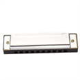 thumbnail image 3 of 10 Hole Blues Harmonica C Key Student Children Early Education Puzzle Musical Instrument Educational Toy Silver, 3 of 6