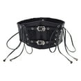 thumbnail image 4 of Vintage Leather Corset Belt Sides Lace Up Underbust Wide Elastic Waist Belts For Women Open Belt Click It Belt Sliding Belts Leather Casual Belts Mens Belt Men Penguin Belt Buckles Men Mens Leather, 4 of 5
