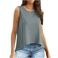 thumbnail image 1 of Dagugfen Tank Tops for Women Loose Fitting Basic Loose Summer Sleeveless Open Back Shirts Solid Color, 1 of 9