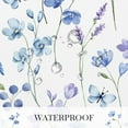thumbnail image 3 of Small Stall Shower Curtain 36 x 72, Narrow Half Watercolor Floral Fabric Shower Curtain for Bathroom, Blue Butterfly Flower Waterproof Shower Curtain Set, 3 of 6