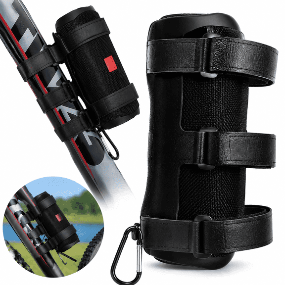 Genreen Portable Speaker Mount for Golf Cart Railing Bike or Boat -Waterproof Outdoor Adjustable Strap for Most Bluetooth Wireless Speakers Attachment Accessory Holder Bar Rail