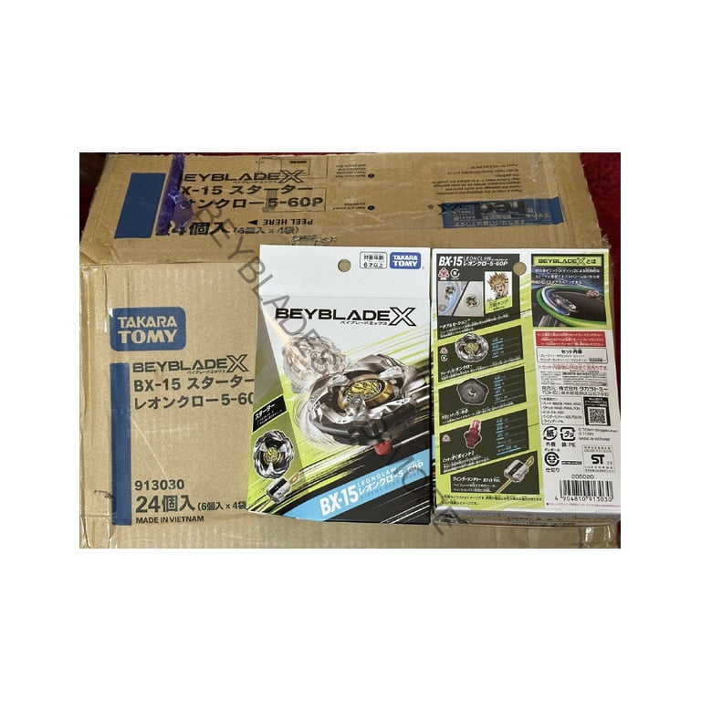 Takara Tomy Beyblade X BX-15 Booster and Launcher Leon Claw 5-60P