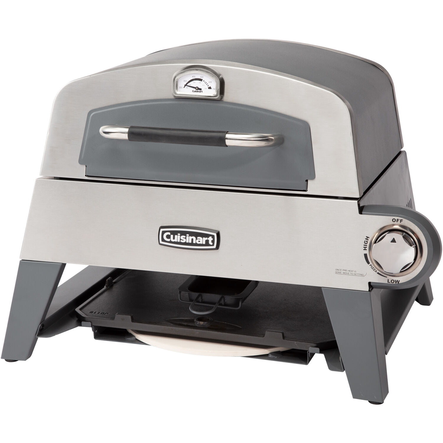Cuisinart CGG-403 3-in-1 Grill, Griddle and Pizza Oven, Stainless Steel
