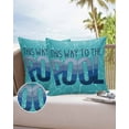 thumbnail image 6 of Outdoor Pillow Covers Pack of 2, Summer Blue Swimming Pool Waterproof Throw Pillowcase Cushion Cases, Modern Abstract Art Decorative Pillow Cover for Couch Sofa Home Bed Patio, 6 of 6