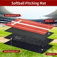 thumbnail image 4 of 10x3ft PE+PP Softball Pitching Mat, Baseball Pitching Mat, Softball Pitching Mat with Rubber, Red, Anti-Fade Turf & Anti-Slip Foam Backing, Fast Pitch Equipment for Indoor Gym Pitcher Drills, 4 of 8