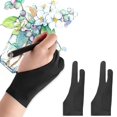 thumbnail image 1 of Mixoo Artists Guantes Paquete De 2 - Guantes De Rechazo De Palma Con Dos Dedos Para Bocetos En Papel, Ipad, Gráficos, Tableta De Dibujo, Adecuados Para Mano Izquierda Y Derecha (Grande), 1 of 1