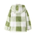 thumbnail image 6 of Mercatoo Flannel Fleece Jacke1 for Girls Plaid Fuzzy Hooded Long Sleeve Kids Winter Coat Zip Up Loose Warm Boys Fall Jacke 1s, 6 of 9