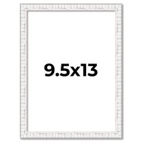 9.5x13 Frame White Real Wood Picture Frame Width 0.75 inches | Interior Frame Depth 0.5 inches |