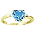 thumbnail image 2 of Original Star K� Heart Shape 6mm Genuine Blue Topaz bypass Ring, 2 of 9