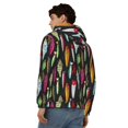 thumbnail image 4 of Kdxio Colorful Fishing Lures Print Men Hoodies Casual Hoodies for Men with Zip Pockets Full Zip Long Sleeve Sweatshirt Sports Hooded Jacket-X-Large, 4 of 5