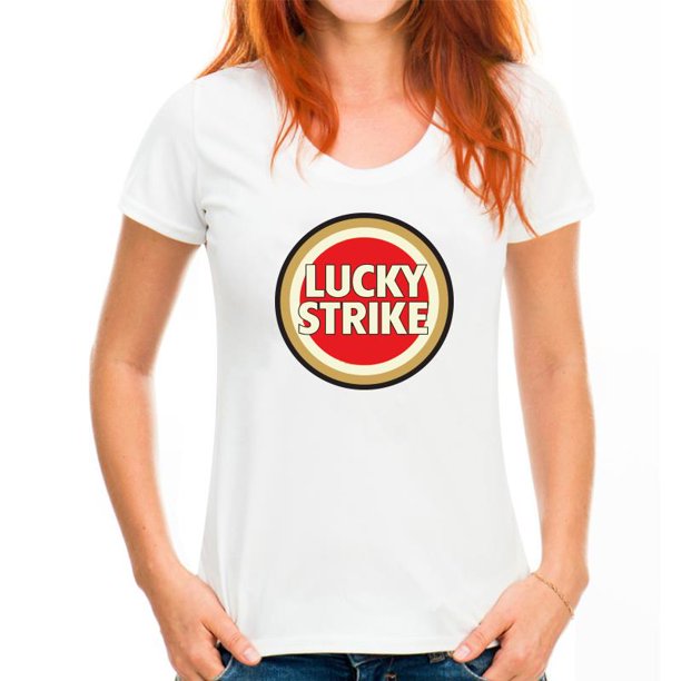 Camiseta de cigarrillo Lucky Strike para hombres, camisa Vintage nostálgica de algodón para fumar, Camiseta estampada de bronceado, camisetas de moda con cuello redondo Fivean unisex