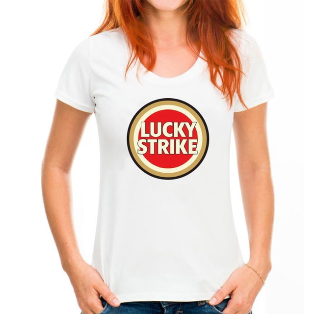 Camiseta de cigarrillo Lucky Strike para hombres, camisa Vintage nostálgica de algodón para fumar, Camiseta estampada de bronceado, camisetas de moda con cuello redondo Fivean unisex
