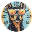 thumbnail image 5 of Dog Sunglasses Circle 10 inch Wall Clocks Non Ticking Easy to Read Battery Decorative for Home Bathroom Kitchen Bedroom Living Room, 5 of 8